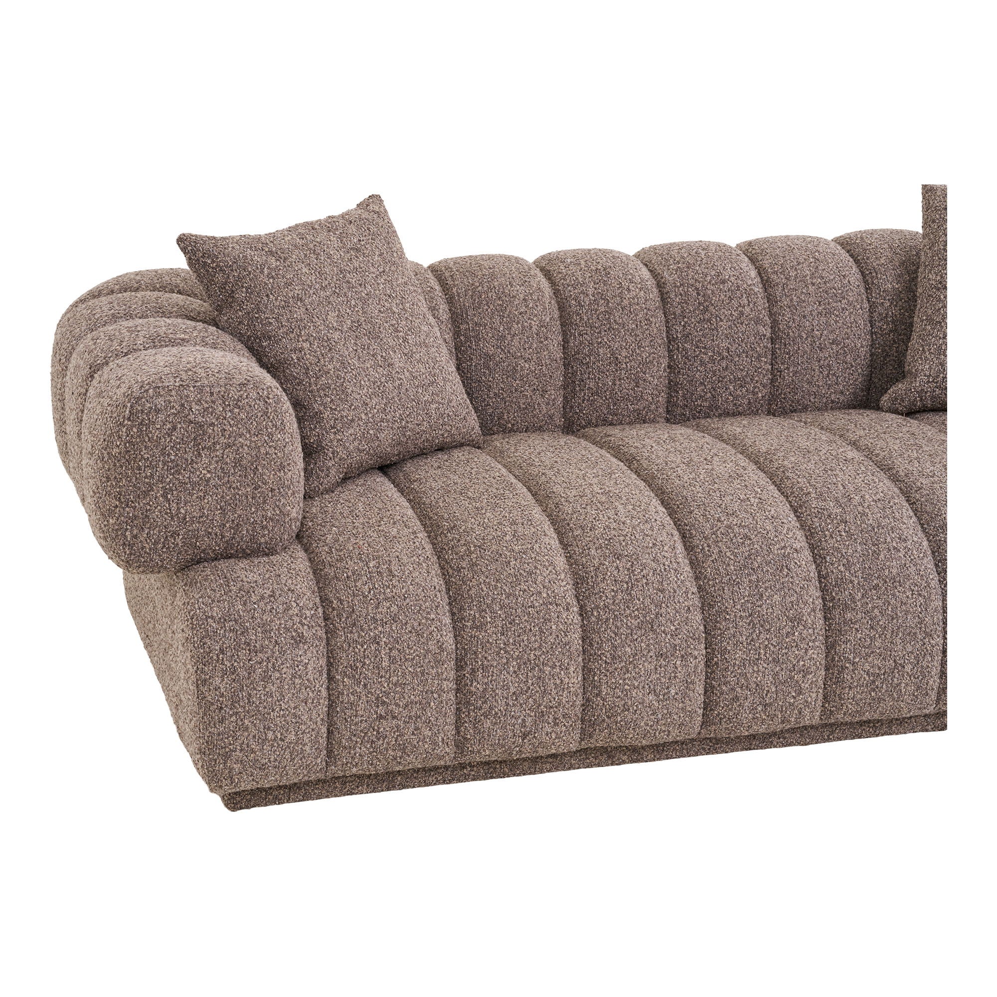 Aurora Sofa - Sofa with 2 cushions, brown, HN1296